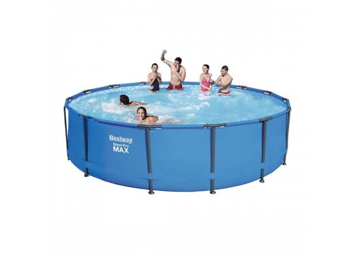 Басейн Bestway 56488 каркасний Ø 457 х 107 см, фільтр-насос, тент, сходи 