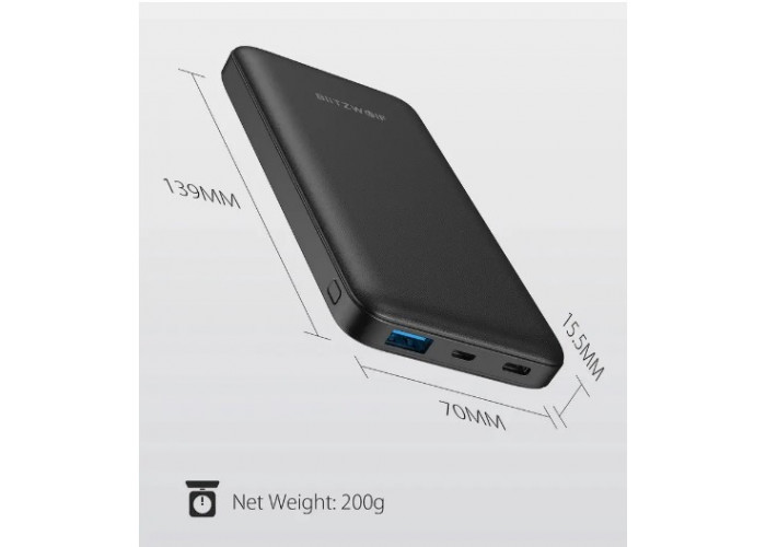 Повербанк BlitzWolf BW-P9 10000 мАч power bank 18 Вт внешний аккумулятор павербанк