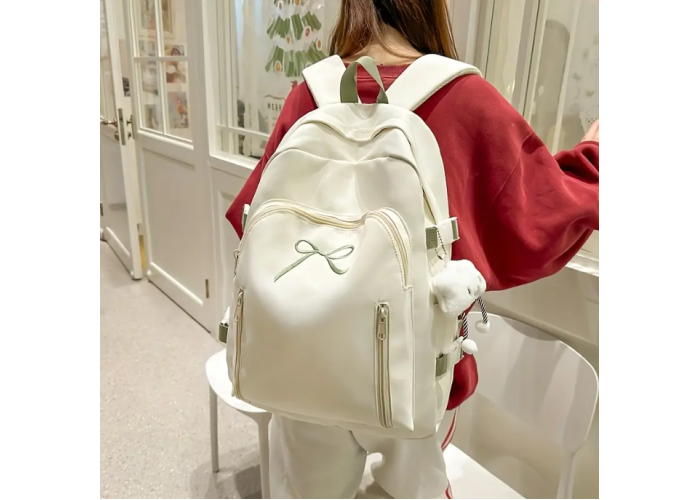 Рюкзак школьный Bow White