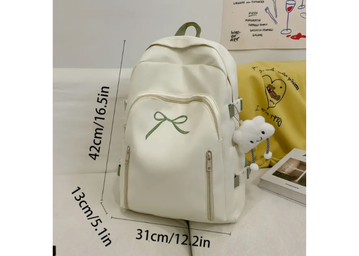 Рюкзак школьный Bow White