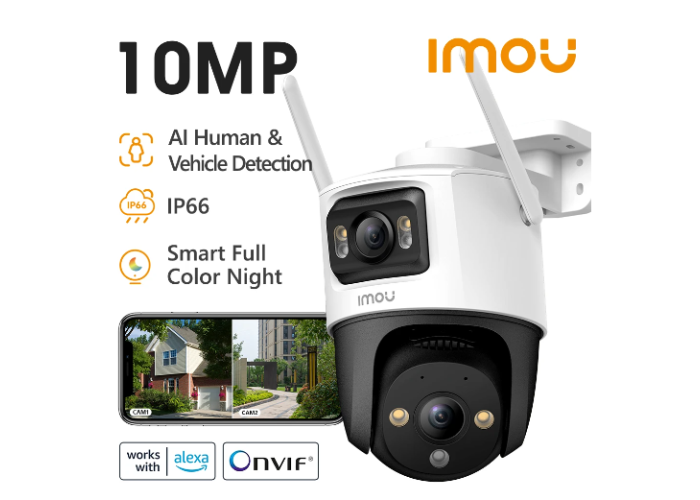Камера видеонаблюдения IMOU Cruiser Dual 10 MP с двумя объективами Wi-Fi IP - беспроводная цифровая поворотная видеокамера