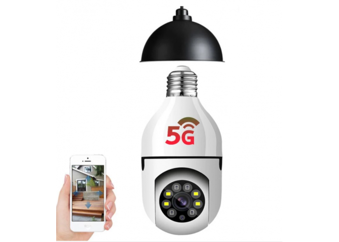 Панорамная Wi-Fi IP камера лампочка PTZ HD 2MP поворотная