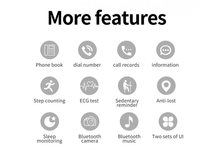 Смарт часы F10 F18 Smart Watch фитнес трекер белый/серебряный c блютуз вызовом