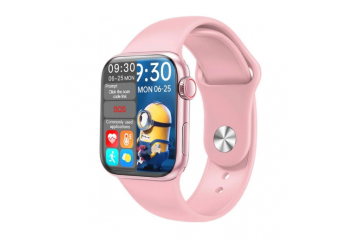 Смарт годинник HW16 Smart Watch 44 мм фітнес трекер рожевий з блютуз дзвінком 