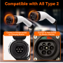 Зарядный кабель для электромобилей 15 метров Type 2 - Type 2 IPENGEN 1 фаза IEC 62196-2 16A, автомобильный кабель