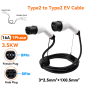 Зарядный кабель для электромобилей 15 метров Type 2 - Type 2 IPENGEN 1 фаза IEC 62196-2 16A, автомобильный кабель