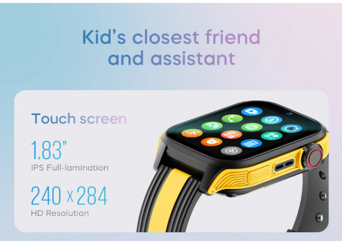 Детские смарт часы с GPS К36 4G/Видеозвонок умные часы для ребенка Smart kids Watch желтый