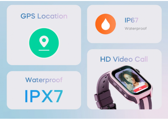 Детские смарт часы с GPS К36 4G/Видеозвонок умные часы для девочки Smart kids Watch фиолетовый