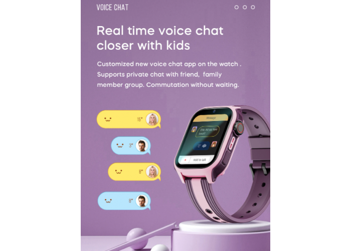 Детские смарт часы с GPS К36 4G/Видеозвонок умные часы для девочки Smart kids Watch фиолетовый