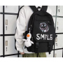 Рюкзак школьный Kawaii Smile Black