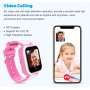 Детские смарт часы LT21 розовые Smart kids Watch с GPS трекером Wi Fi 4G / Видеозвонок умные часы 