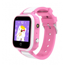Детские смарт часы LT21 розовые Smart kids Watch с GPS трекером Wi Fi 4G / Видеозвонок умные часы 