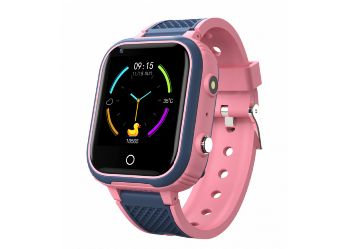 Дитячий смарт годинник LT21 рожевий Smart kids Watch з GPS трекером Wi Fi 4G / Відеодзвінок розумний годинник для дитини 