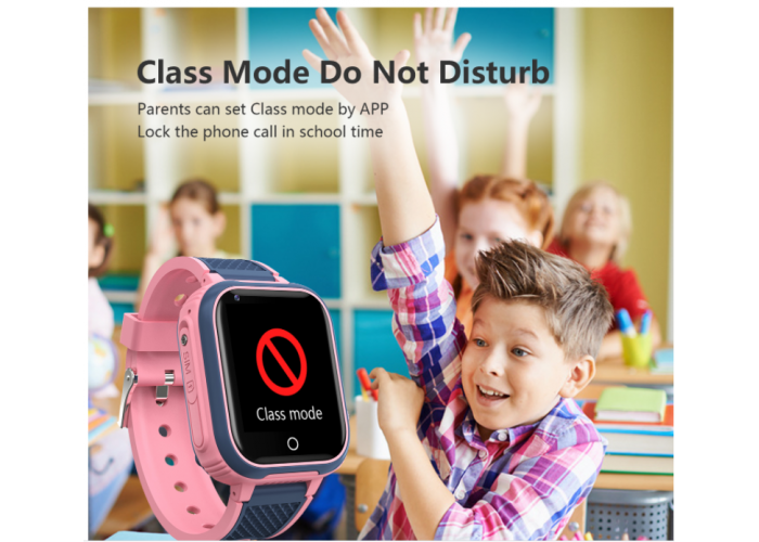 Детские смарт часы LT21 розовые Smart kids Watch с GPS трекером Wi Fi 4G / Видеозвонок умные часы 