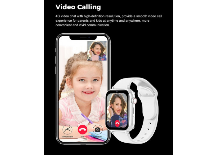 Детские смарт часы LT38 с GPS трекером Wi Fi 4G / Видеозвонок (белые) умные часы Smart kids Watch