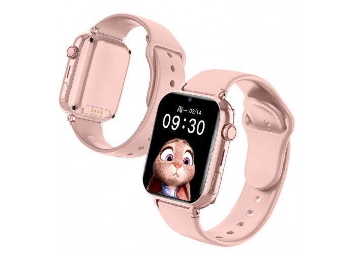 Детские смарт часы LT38 с GPS трекером Wi Fi 4G / Видеозвонок (розовые) умные часы Smart kids Watch