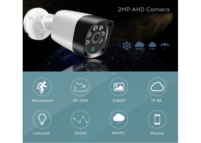 Вулична аналогова камера відеонагляду Lwmltc AHD 1080p 2mp AHDM AHD CCTV 