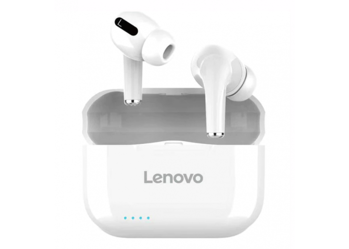 Бездротові навушники-вкладиші Lenovo LP1S TWS Bluetooth навушники HiFi з мікрофоном white